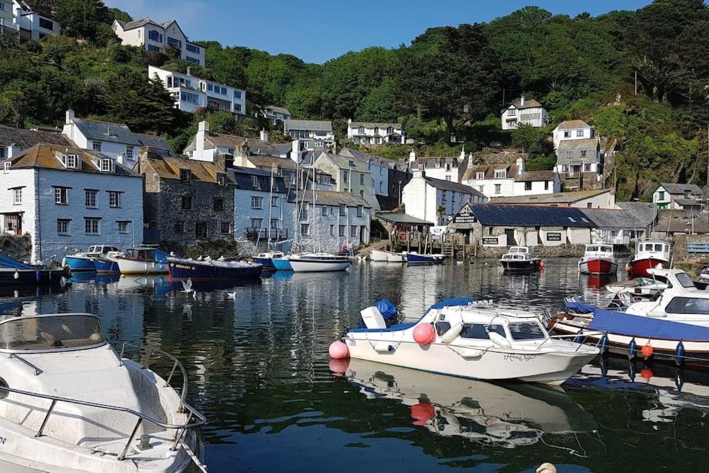 Bijou Coastal Apartment In Polperro With Hot Tub Onsite Parking Downhill Walk To Village Eksteriør bilde