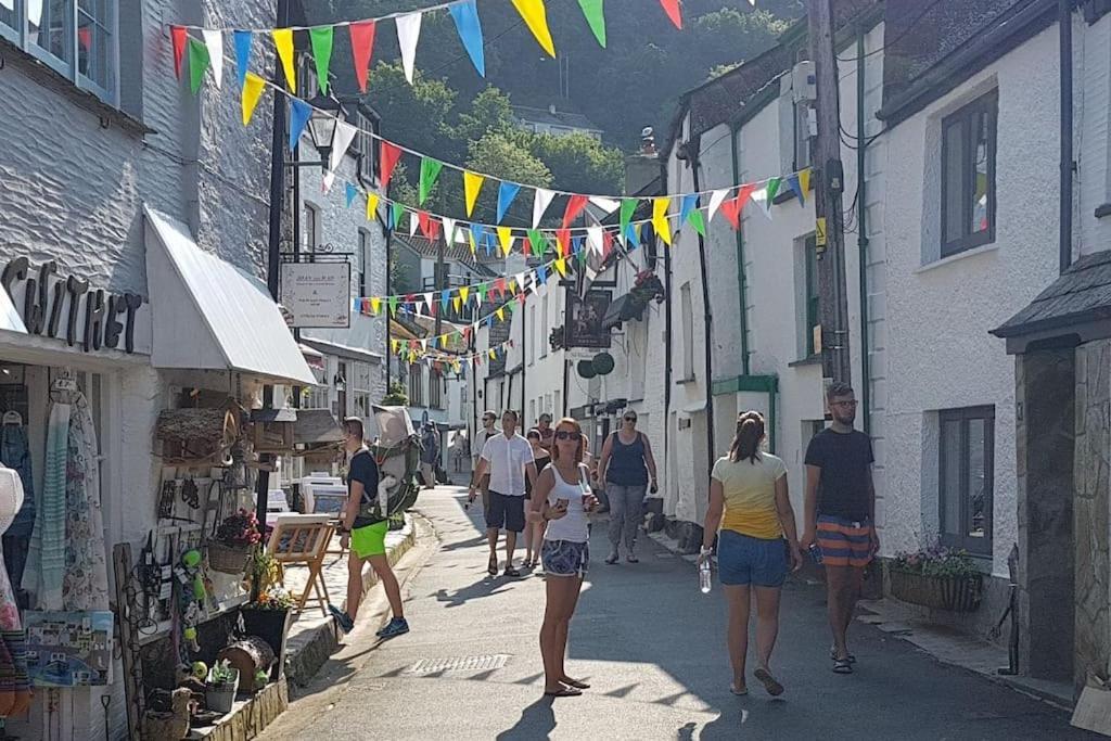 Bijou Coastal Apartment In Polperro With Hot Tub Onsite Parking Downhill Walk To Village Eksteriør bilde