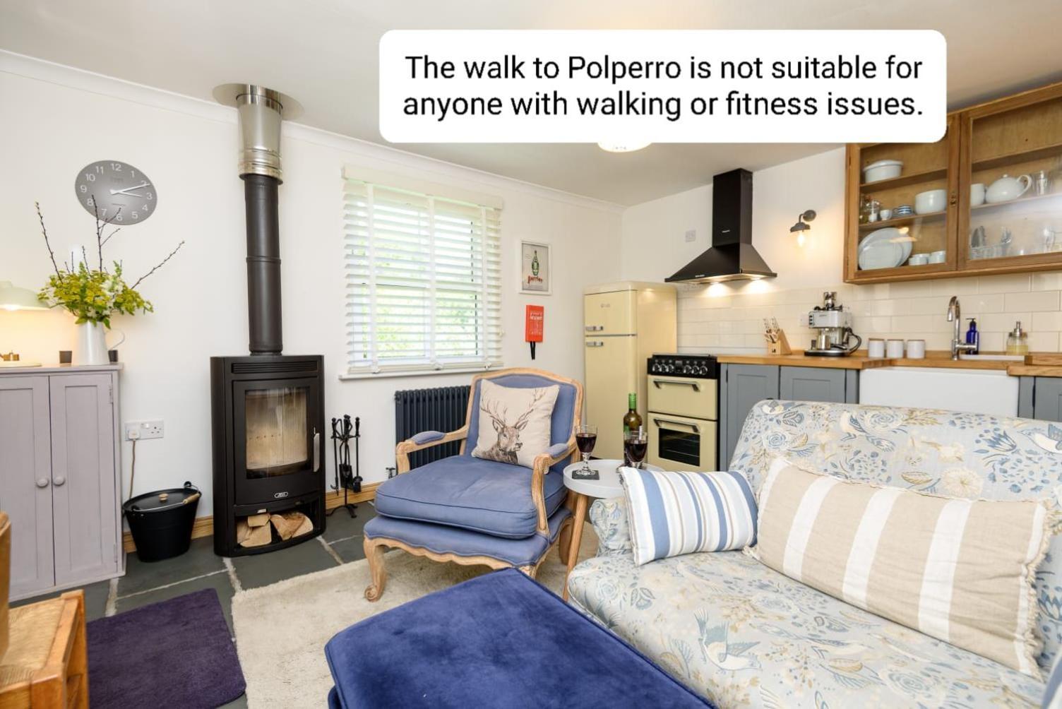 Bijou Coastal Apartment In Polperro With Hot Tub Onsite Parking Downhill Walk To Village Eksteriør bilde